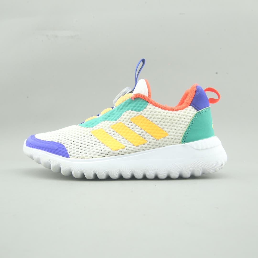 white colorful adidas