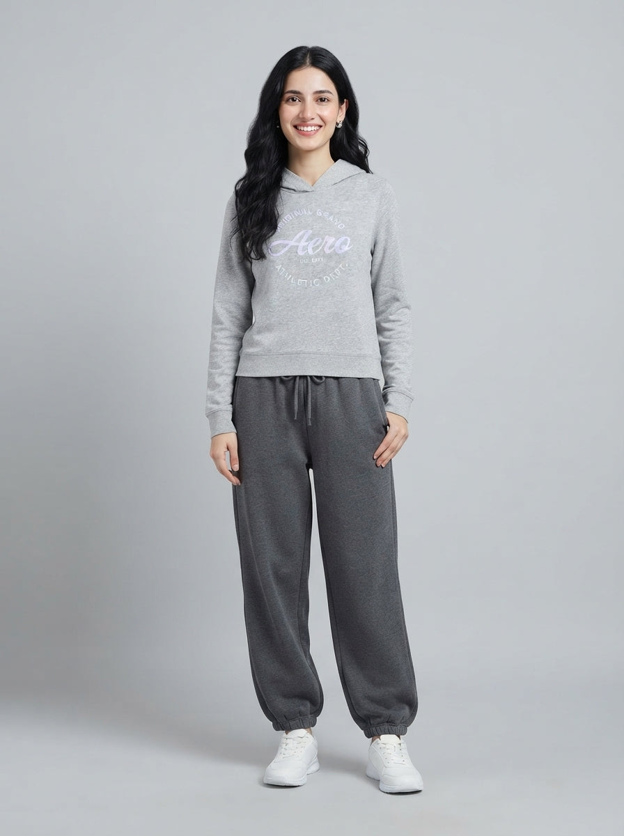 Preloved Aeropostale women's sports hoodie, size M, worn by a model, styled