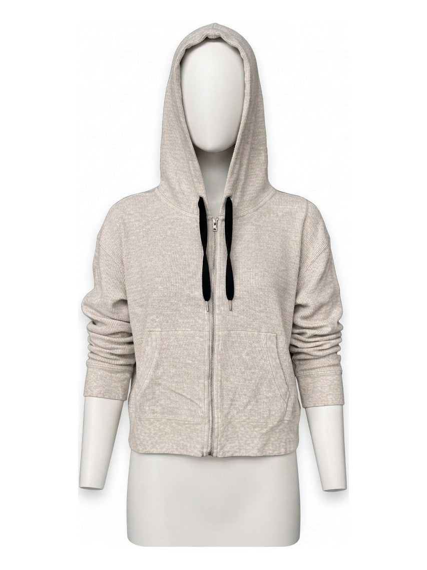 Preloved Calvin Klein women's zip-up hoodie, size L, on a mannequin