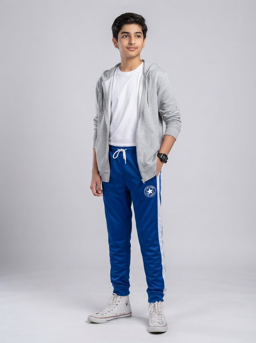 Preloved Converse teen boys' casual trouser, size 12-14Y, worn by a model, styled