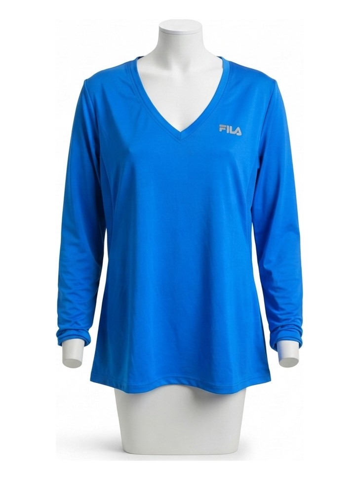 Preloved FILA women's sports t-shirt, size M, on a mannequin