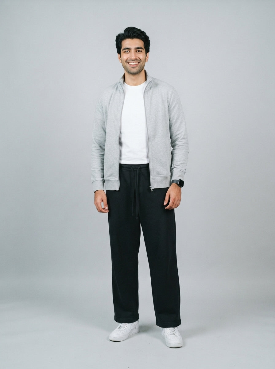 Preloved Hollister men's casual trouser, size S, worn by a model, styled