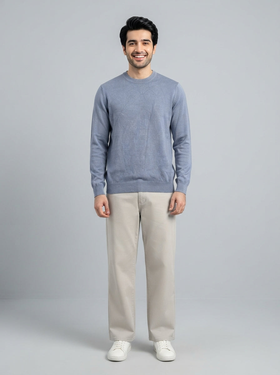 Preloved MNG men's sweater, size M, worn by a model, styled