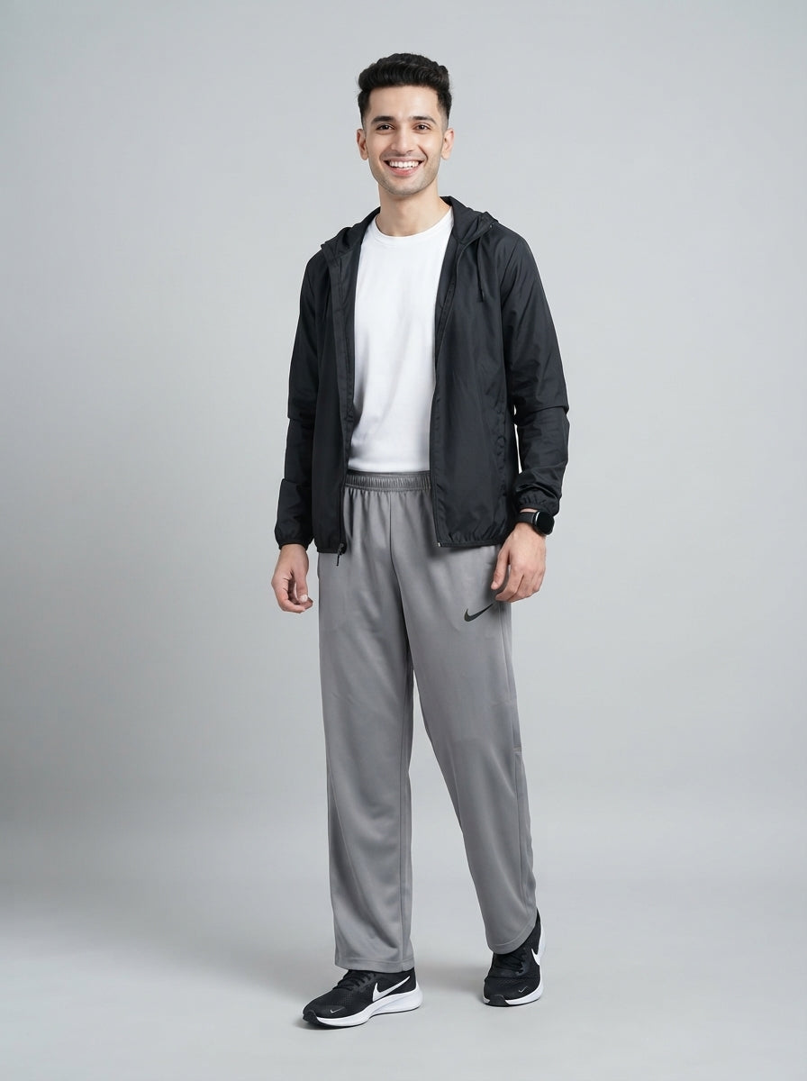 Preloved Nike men's sports trouser, size XL, worn by a model, styled