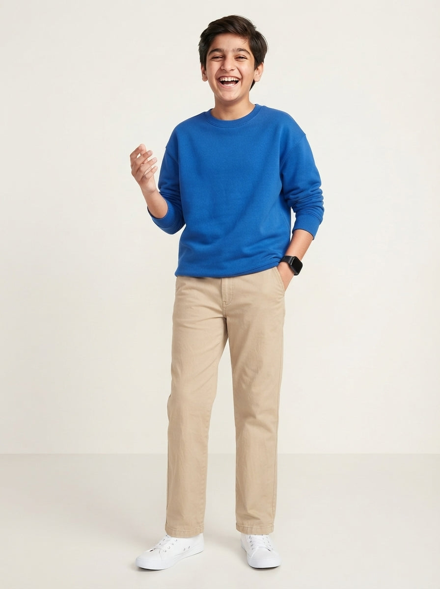Preloved Old Navy teen boys' casual trouser, size 14-16Y, worn by a model, styled