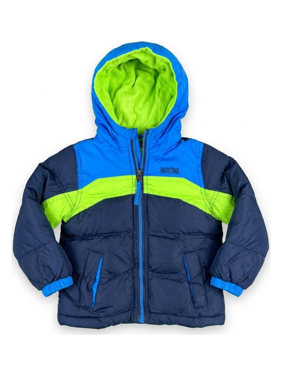Preloved PACIFIC TRAIL baby boys' puffer jacket, size 6-12M, studio flat lay
