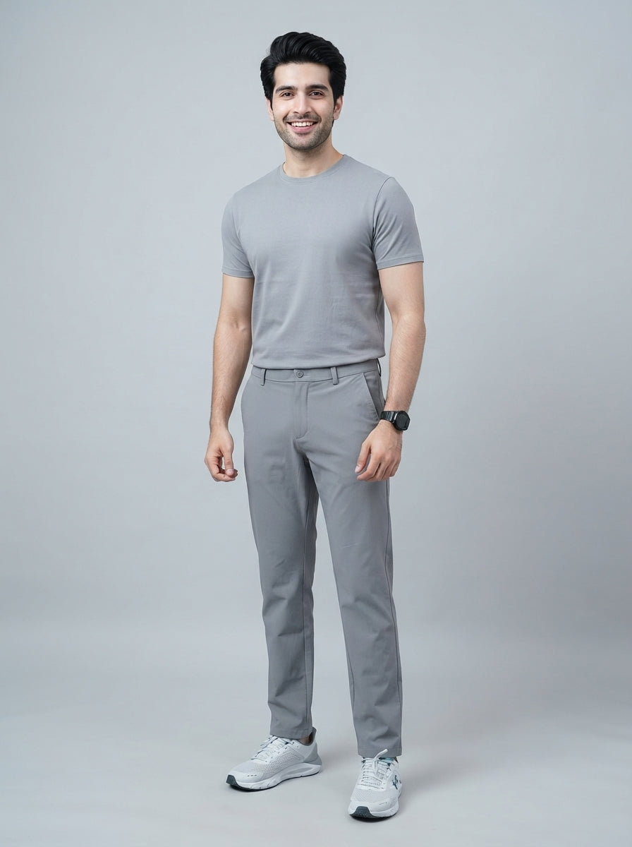 Preloved Under Armour men's golf trouser, size 36, worn by a model, styled
