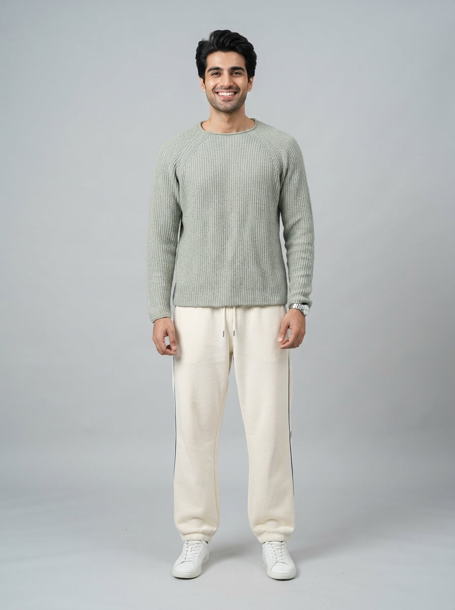 Preloved Zara men's sweater, size M, worn by a model, styled