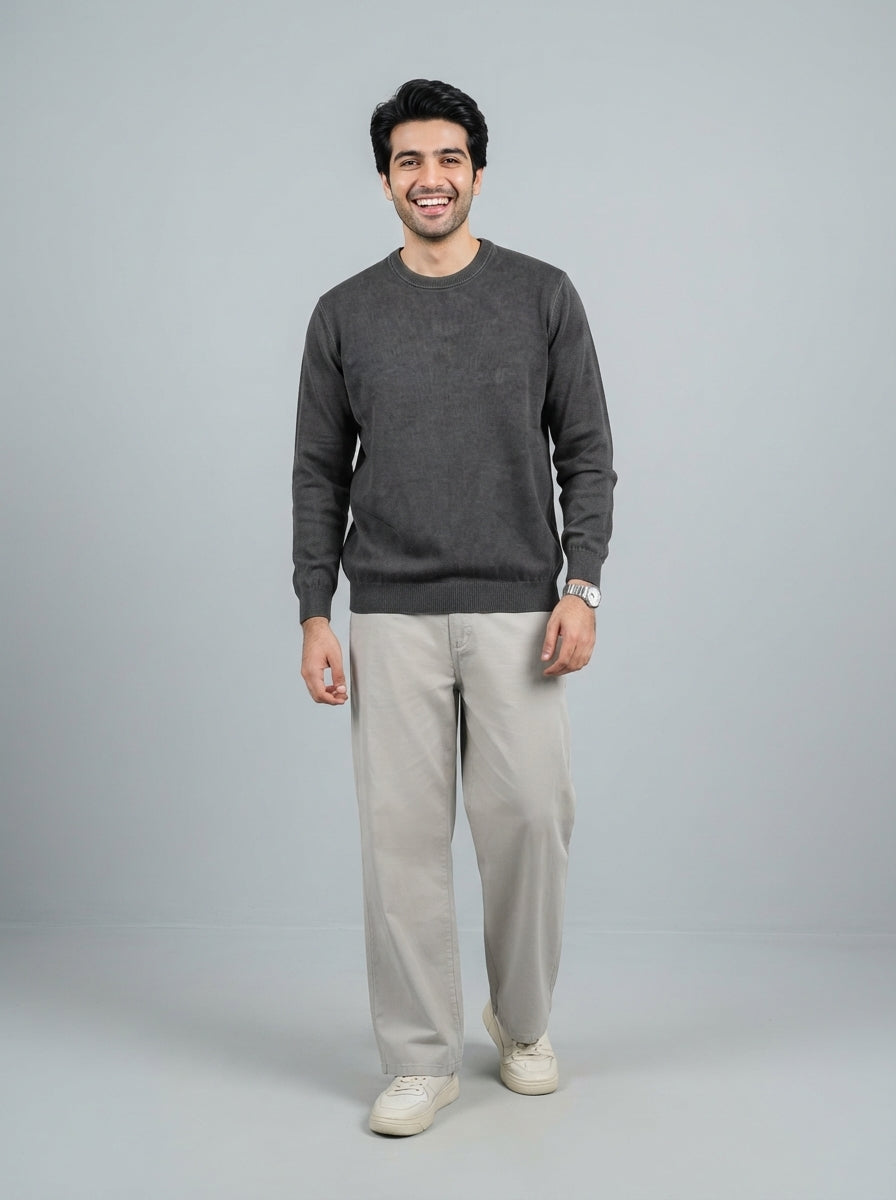 Preloved Zara men's sweater, size M, worn by a model, styled