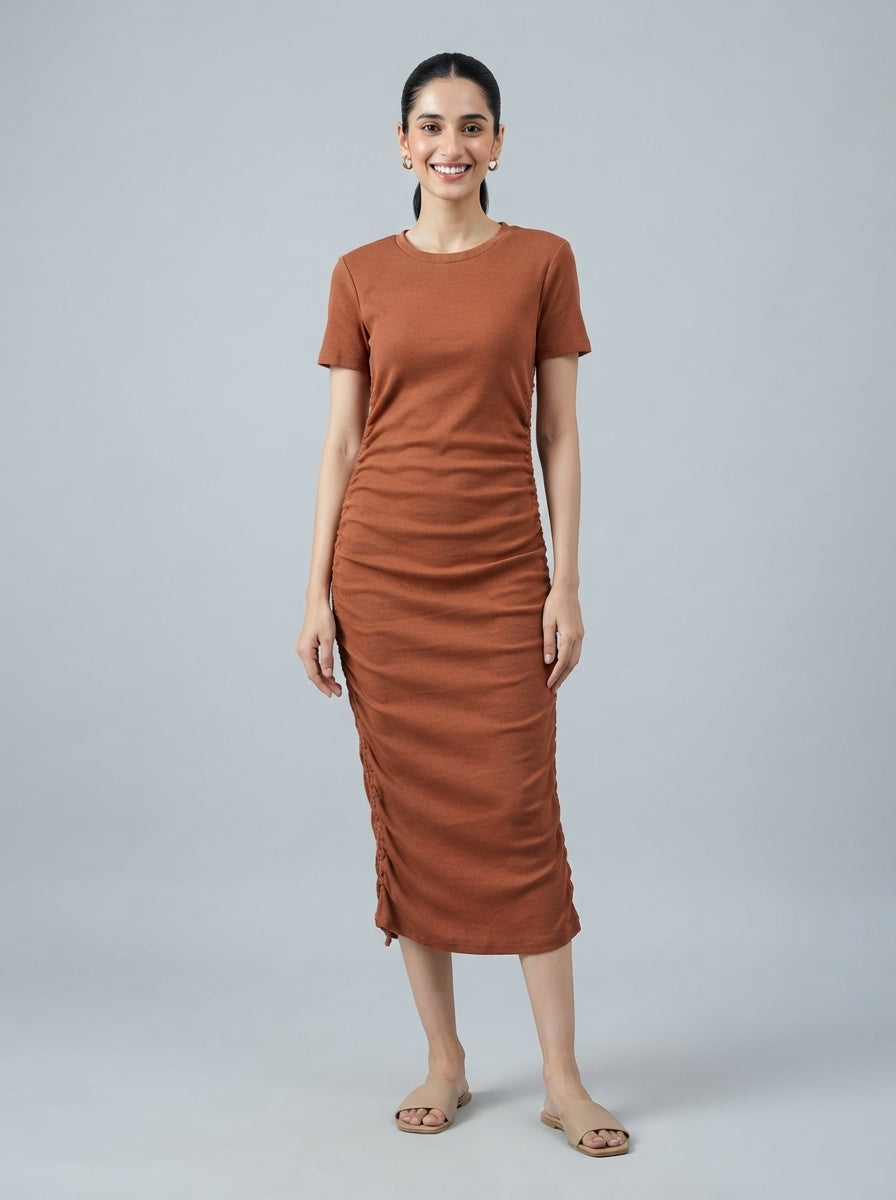 Preloved Zara women's dress, size M, worn by a model, styled