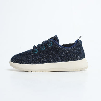 Smallbirds Wool Runners - Little Kids - Blue Depth (White Sole)