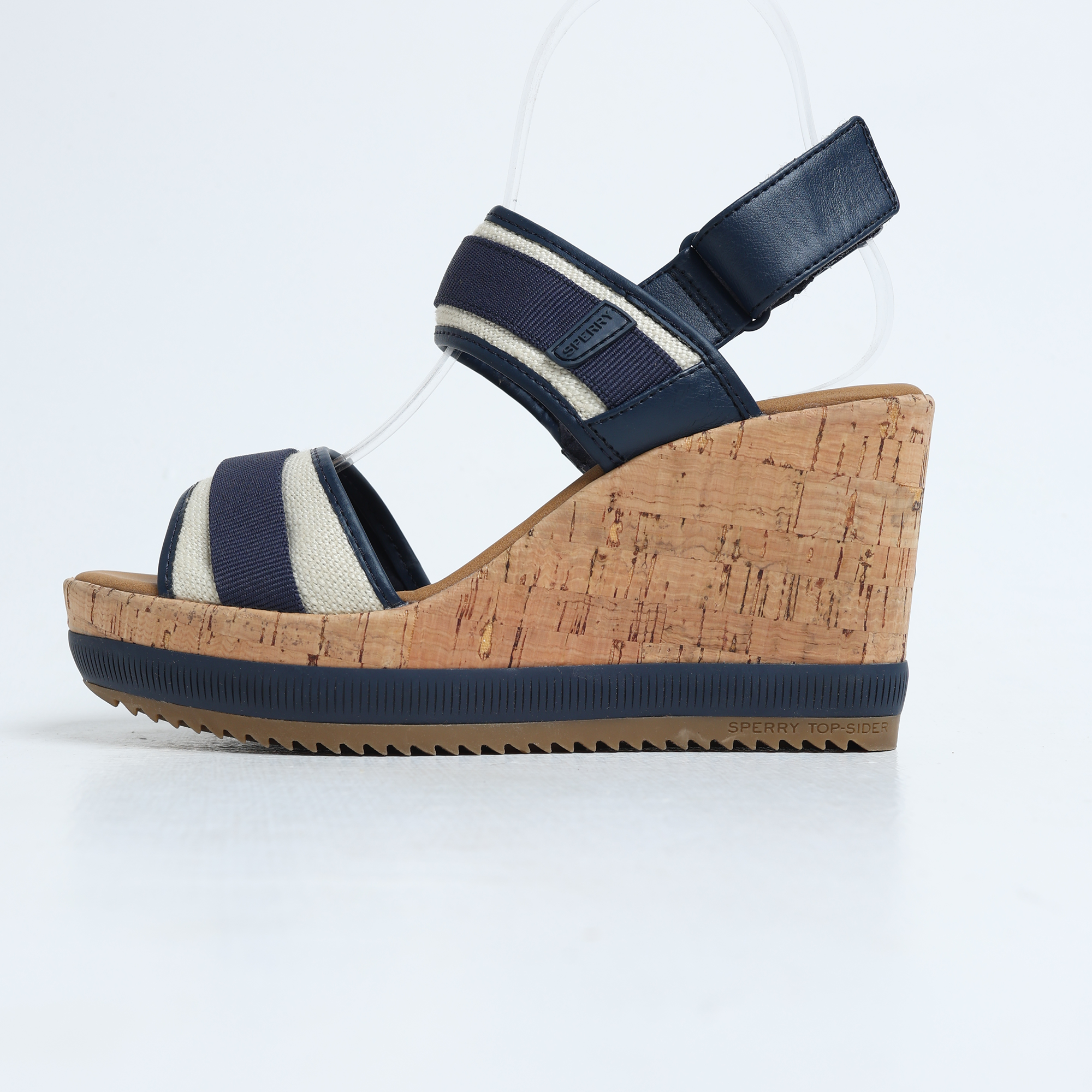 Sperry レディース Kennedy Plushwave ウェッジサンダル, タン, 9 Sperry Women's Ken 並行輸入品 Kennedy Sperry Wedge Sperry Women\u0027s Kennedy PLUSHWAVE™ Wedge Navy