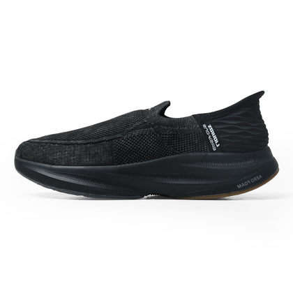 Liquid - Easy-Ons Aerofoam Knit Slip-On Shoes - Black