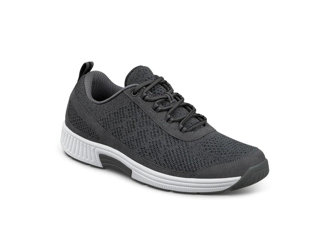 ORTHOFEET Men Lava Stretch Knit Dark Gray Khazanay