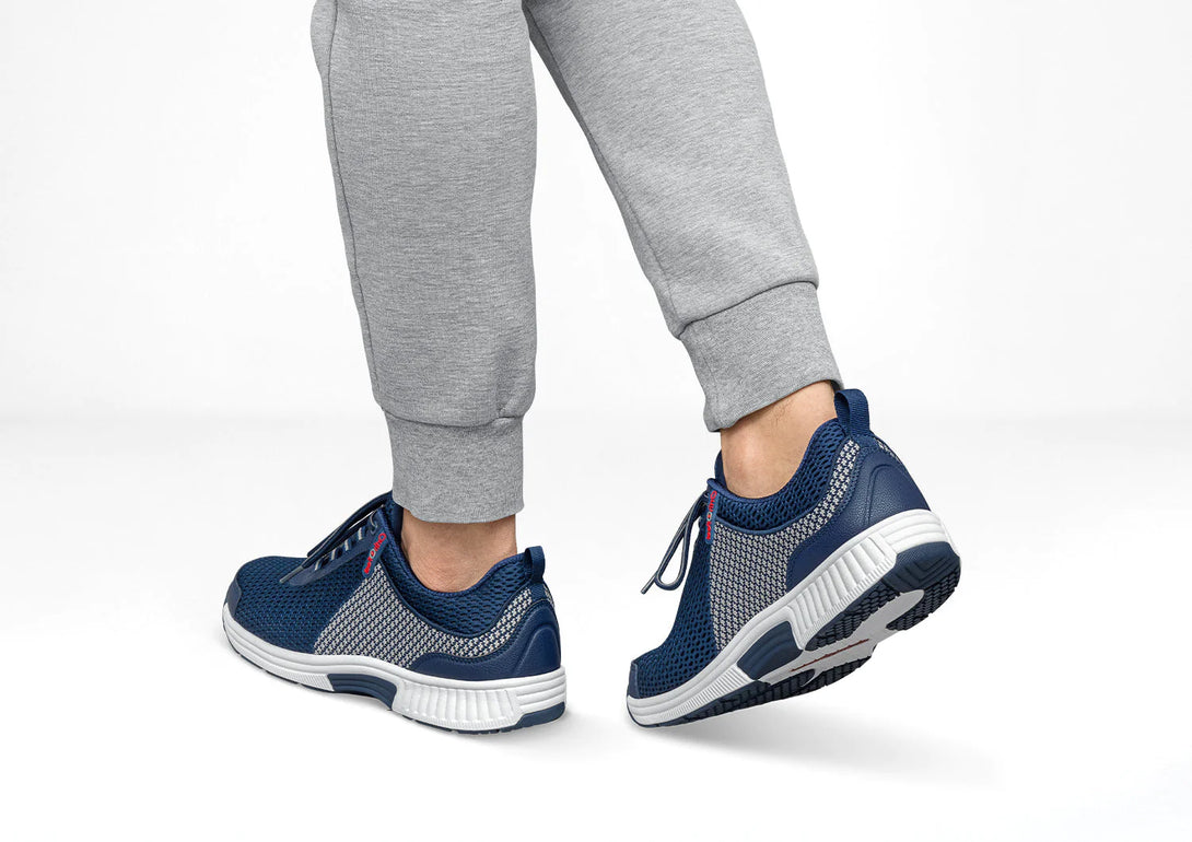Orthofeet Men Edgewater Stretch Blue Khazanay
