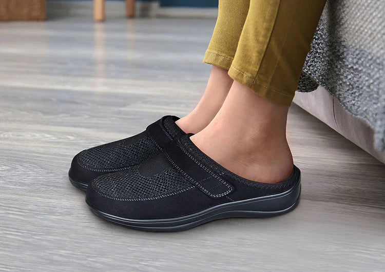 Orthofeet Women Louise Stretch Knit - Black