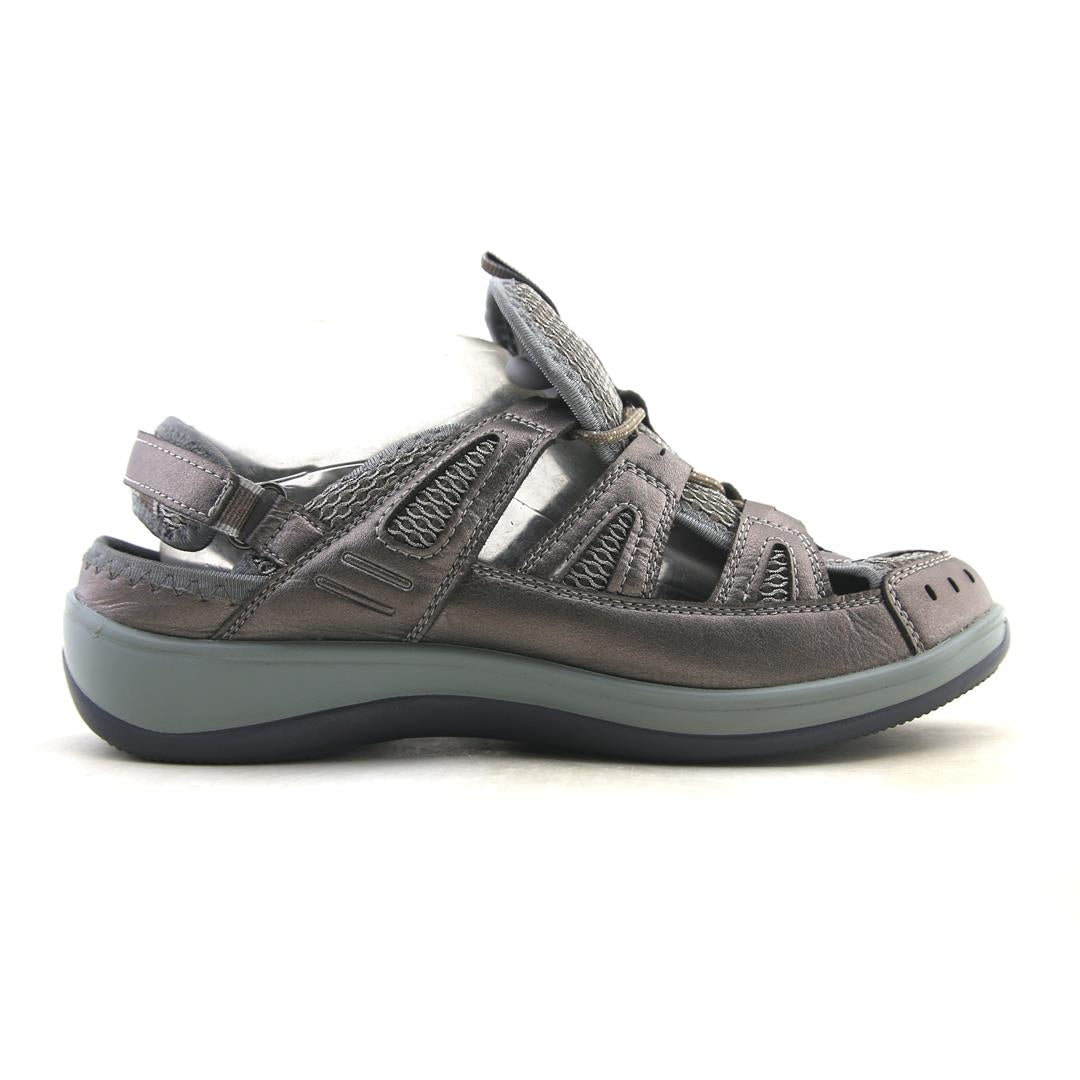 Orthofeet Women Verona Heel Strap - Pewter (EX)