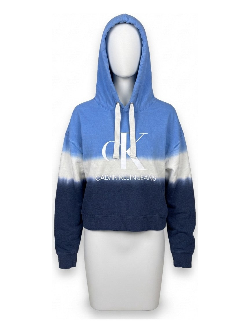 Preloved Calvin Klein women's hoodie, size L, on a mannequin