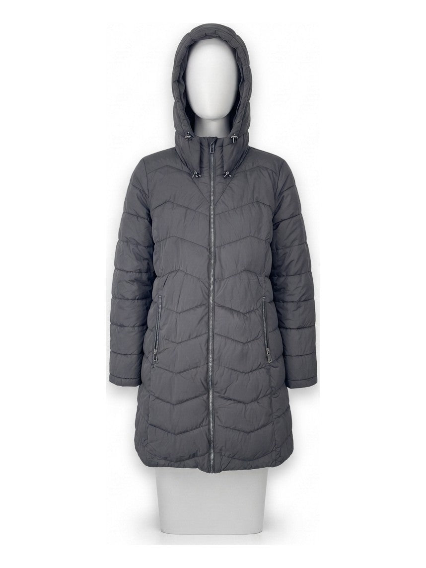 Preloved Calvin Klein women's parka, size M, on a mannequin