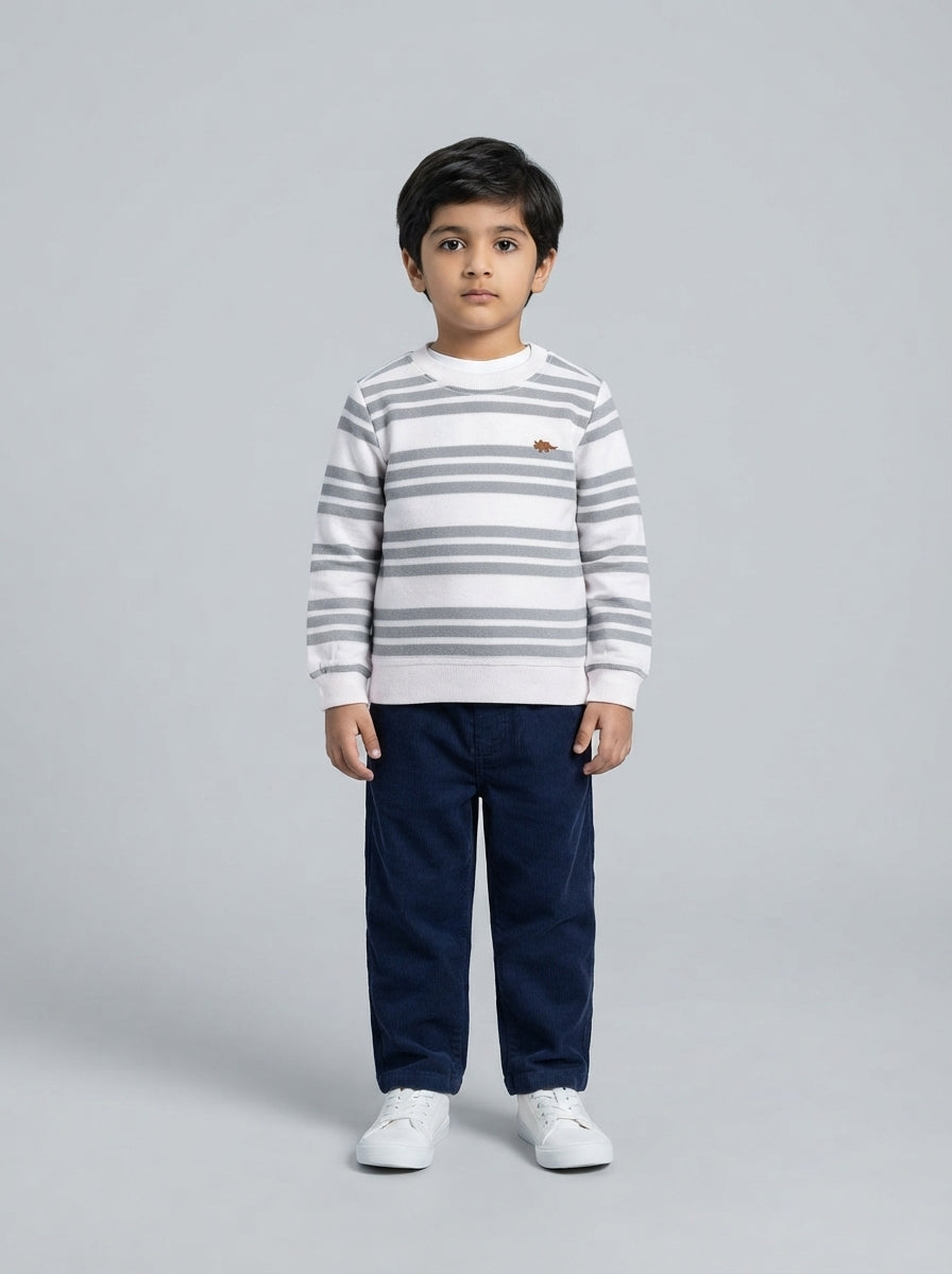 Preloved Carter's toddler boys' sweater, size 2-3Y, worn by a model, styled