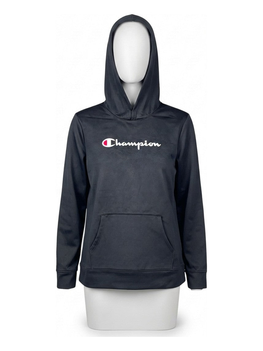 Preloved Champion women's sports hoodie, size XL, on a mannequin