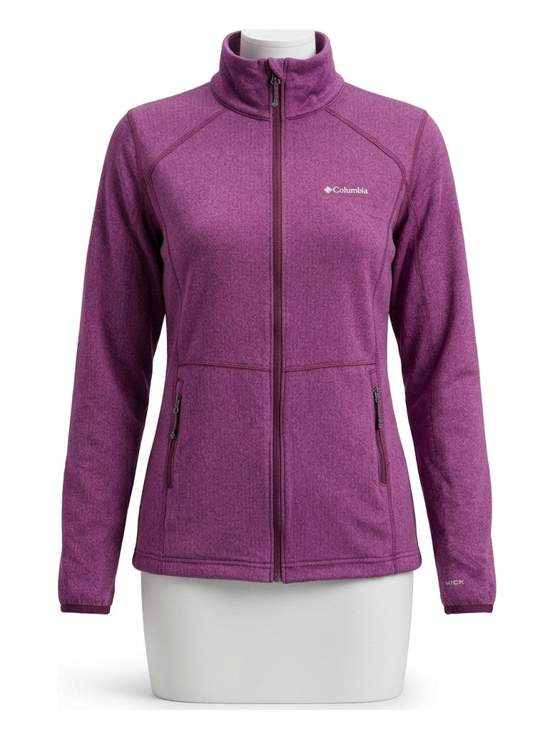 Preloved Columbia women's sports zip-up, size XS, on a mannequin