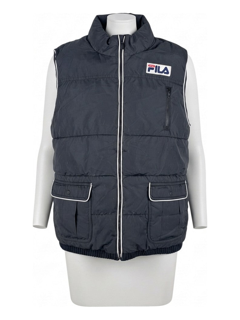 Preloved FILA women's gilet / vest, size XL, on a mannequin