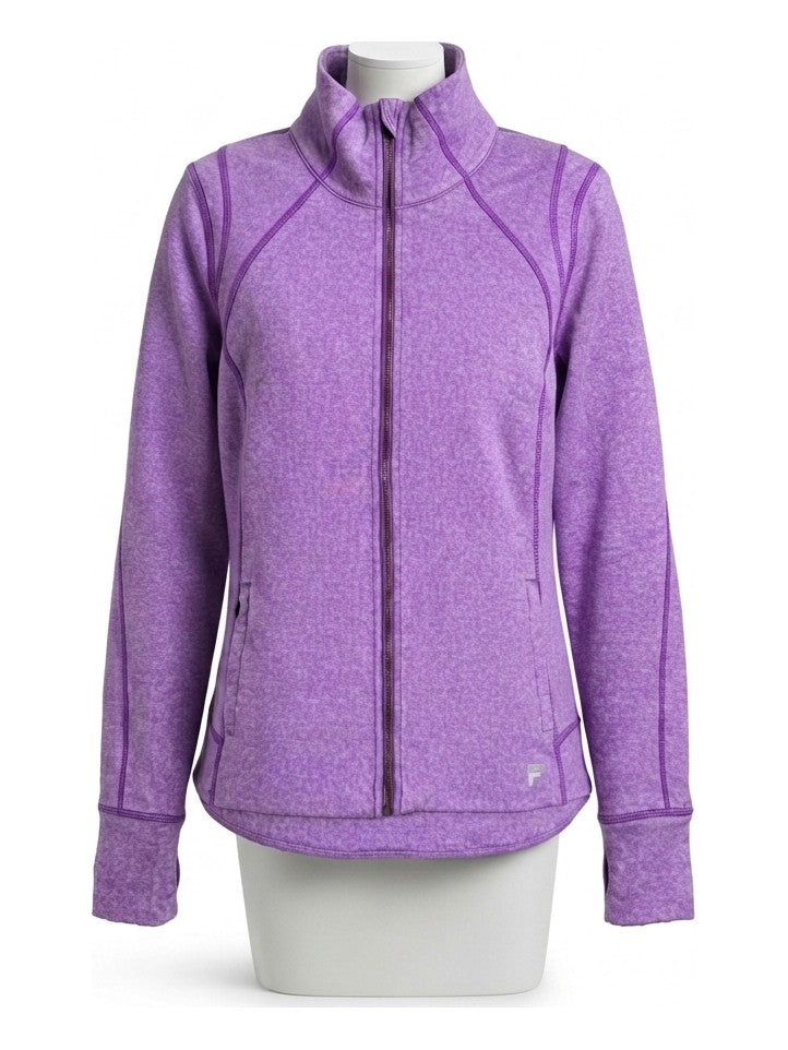 Preloved FILA women's sports zip-up, size L, on a mannequin