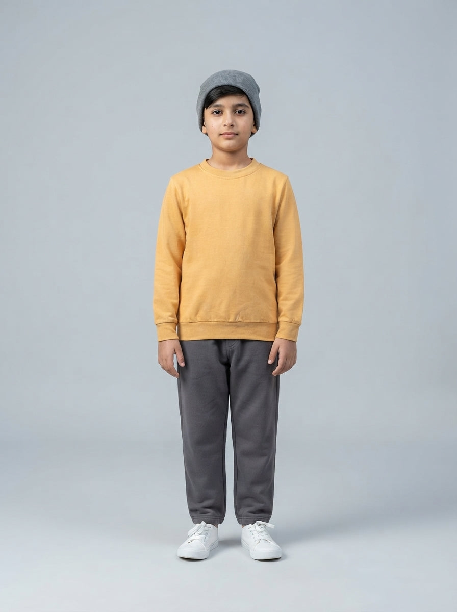 Preloved FOX & Bunny boys' sweatshirt, size 6-8Y, worn by a model, styled