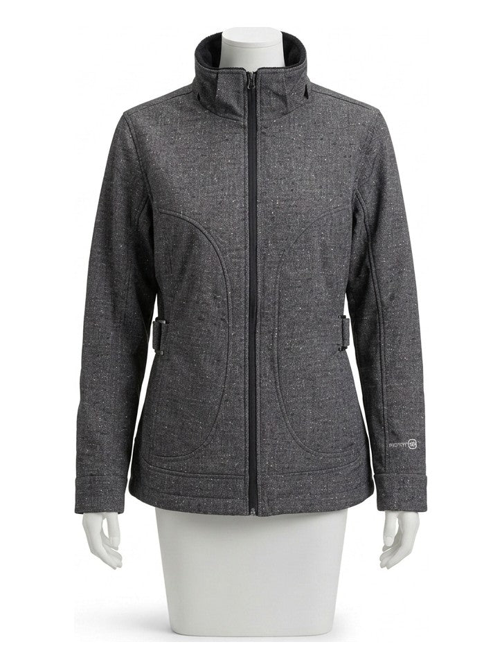 Preloved FREE COUNTRY women's softshell jacket, size M, on a mannequin