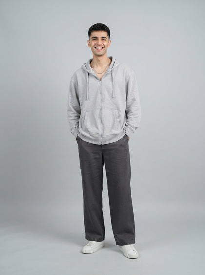 H&M Zip-up Hoodie — Men