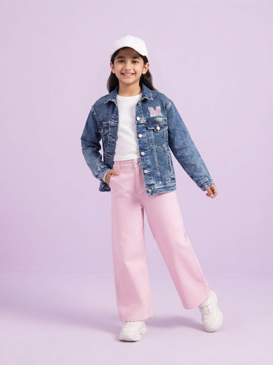 Preloved H&M teen girls' jacket, size 8-10Y, worn by a model, styled