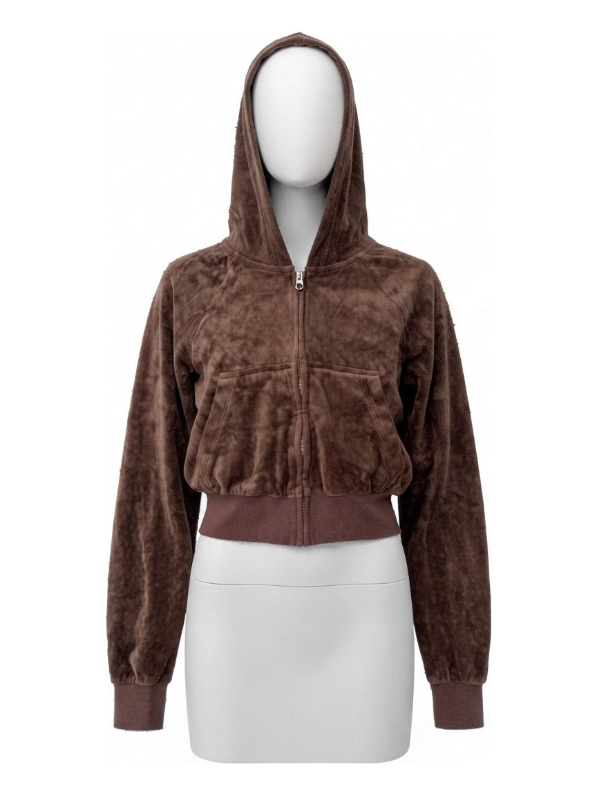Preloved H&M women's zip-up hoodie, size S, on a mannequin