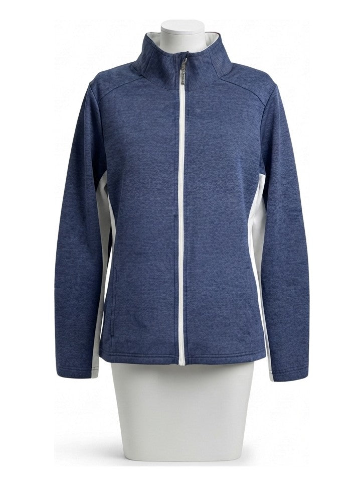 Preloved Izod women's sports zip-up, size M, on a mannequin