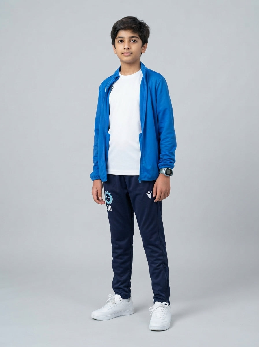 Preloved Macron teen boys' sports trouser, size 10-12Y, worn by a model, styled