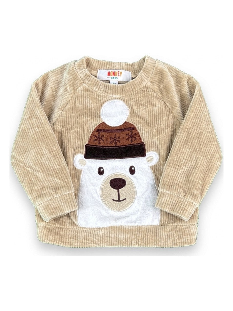 Preloved Monkey Bars baby boys' sweatshirt, size 6-12M, studio flat lay