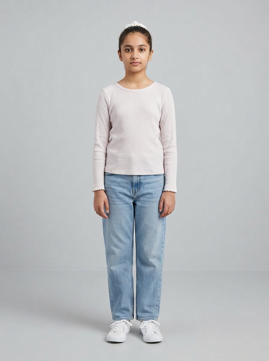 Preloved Old Navy teen girls' sweatshirt, size 12-14Y, worn by a model, styled