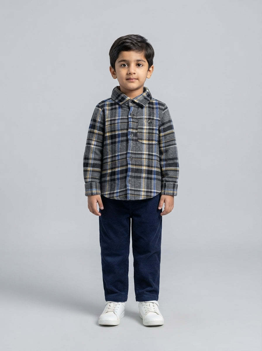 Preloved Old Navy toddler boys' shirt, size 2-3Y, worn by a model, styled