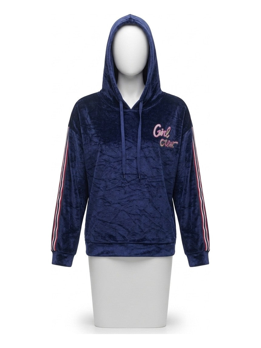Preloved Spunk Authentic women's sports hoodie, size L, on a mannequin
