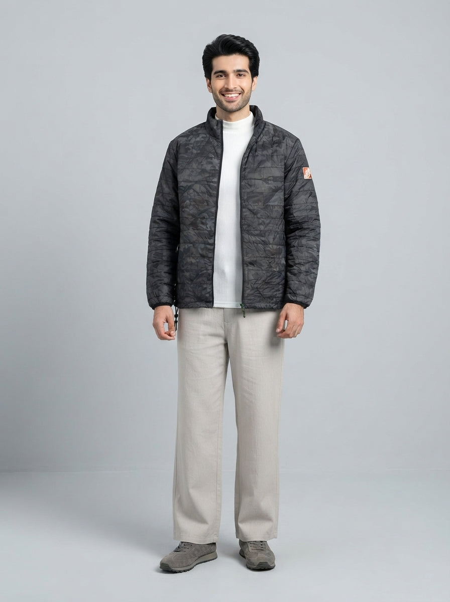 Preloved The Home Depot men's puffer jacket, size XL, worn by a model, styled