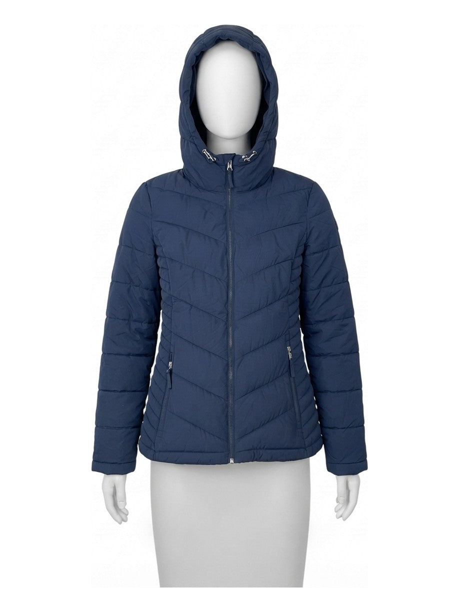 Preloved Tommy Hilfiger women's puffer jacket, size S, on a mannequin