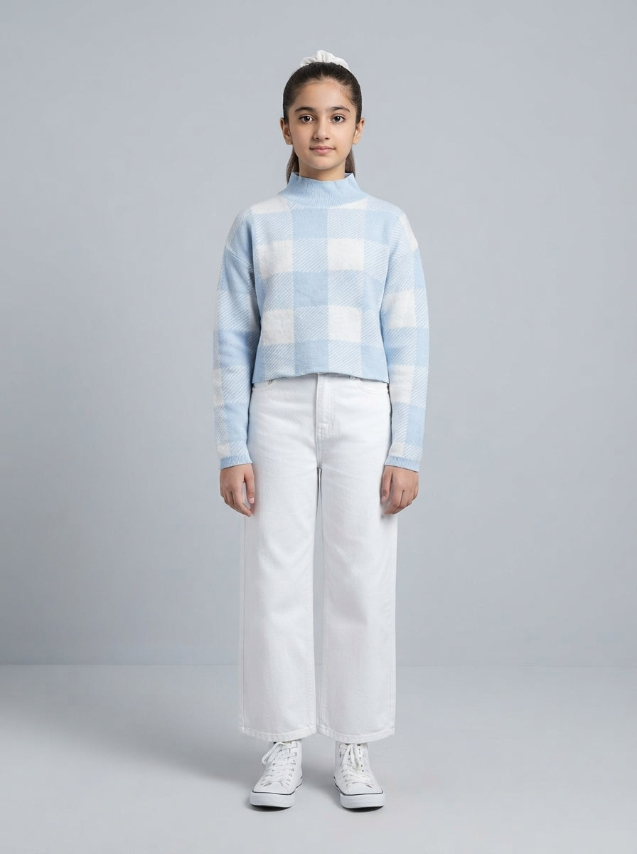 Preloved Ukids teen girls' sweater, size 10-12Y, worn by a model, styled