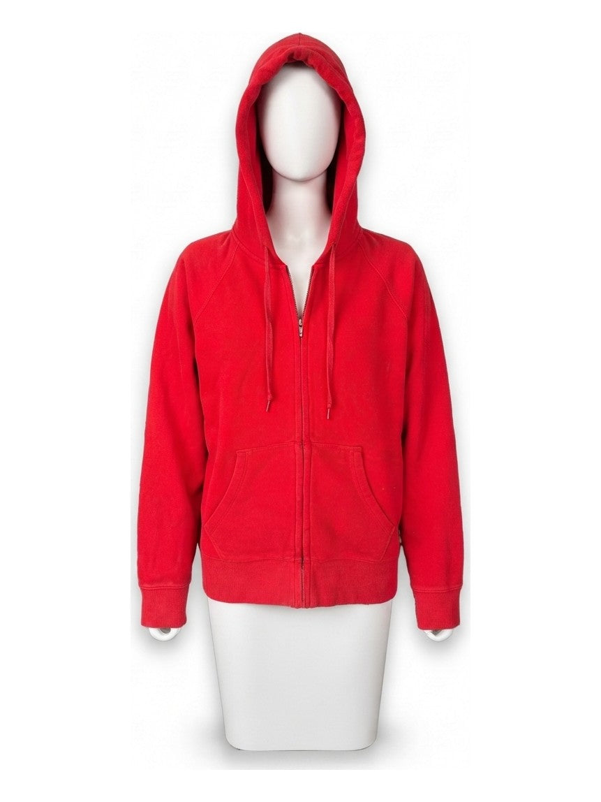 Preloved Uniqlo women's zip-up hoodie, size M, on a mannequin