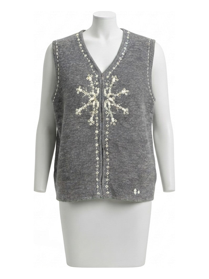 Preloved Wool rich women's cardigan, size S, on a mannequin