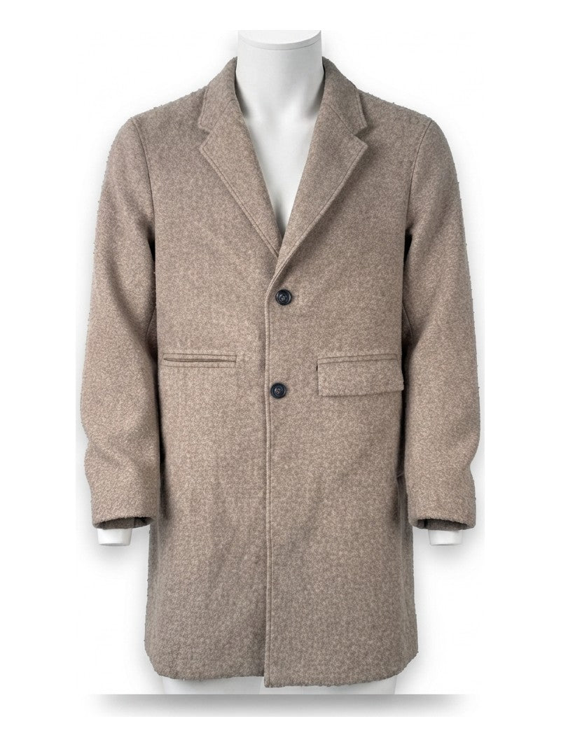 Preloved Zara men's overcoat, size M, on a mannequin
