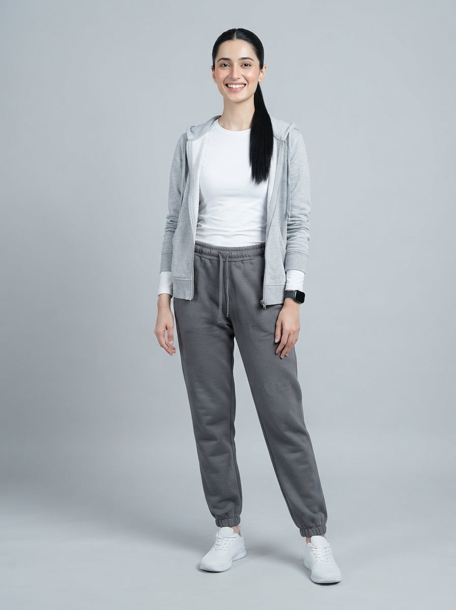 Preloved Zara women's casual trouser, size L, worn by a model, styled