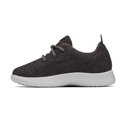 Smallbirds Wool Runners - LIMITED EDITION: Light Black (White Sole)