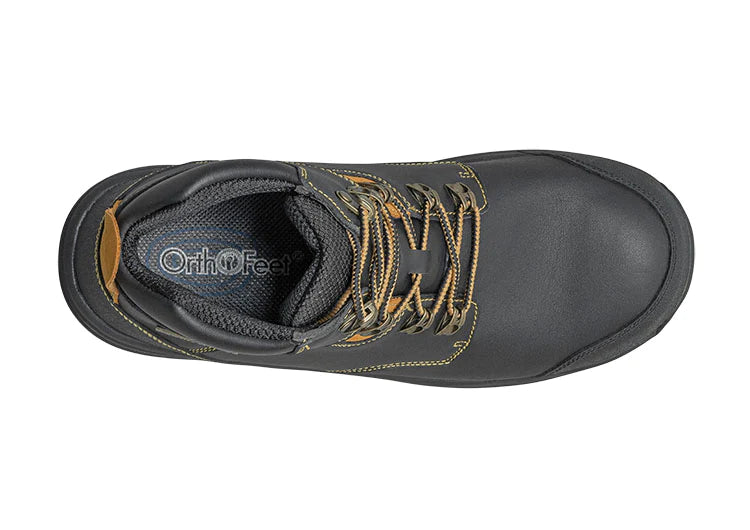 Orthofeet Men Granite Work Boots Black