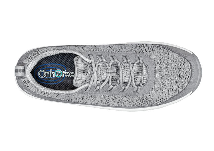 ORTHOFEET Men Lava Stretch Knit Gray Khazanay